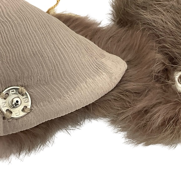 Fur and Silk Neck Warmer Scarf - Picture 7 of 13